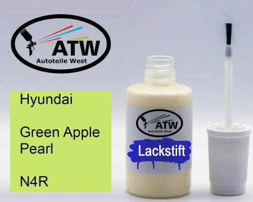 Hyundai, Green Apple Pearl, N4R: 20ml Lackstift, von ATW Autoteile West.